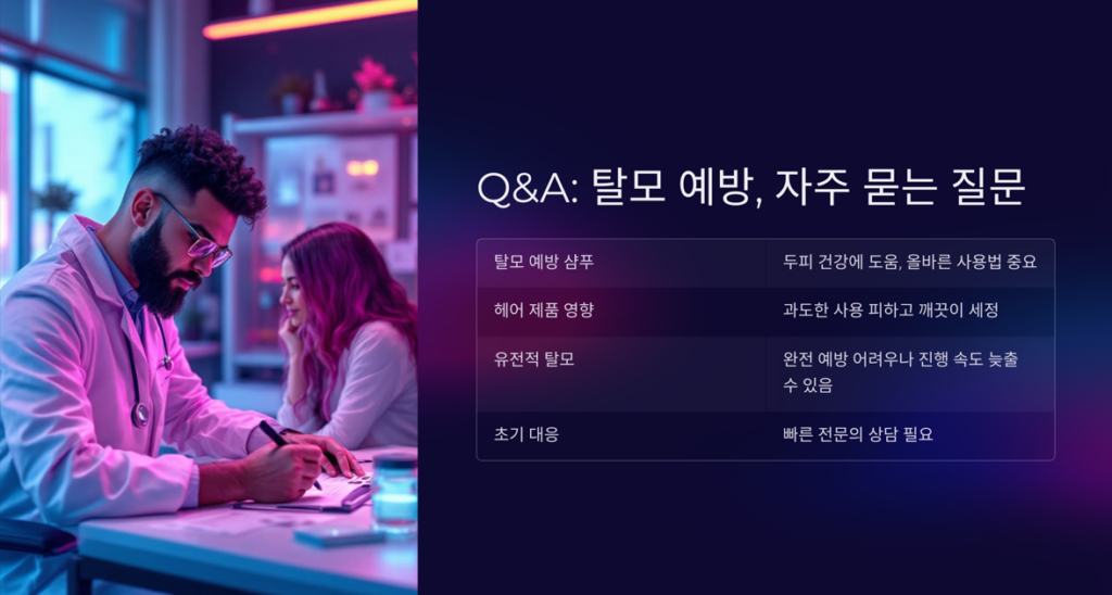 Q&A: 탈모 예방, 자주 묻는 질문